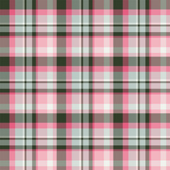 Plaid seamless pattern. Vector background of textile ornament. Flat fabric design.