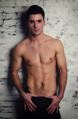 Obraz premium Handsome guy. Sexy body. 