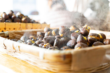 出来立ての焼き栗