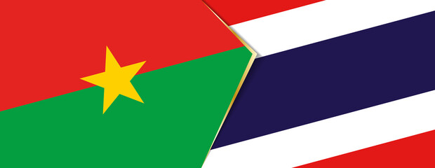 Burkina Faso and Thailand flags, two vector flags.