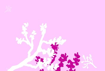 Obraz na płótnie Canvas Light Purple vector natural background with branches.