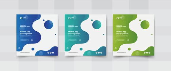 Mobile apps social media post design	
