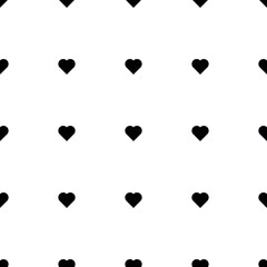 Black heart seamless pattern