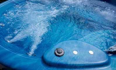 Hot tube, jaccuzi spa in close up