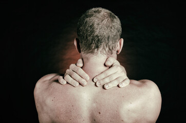 Naklejka premium Stress and headache for an attractive young guy.