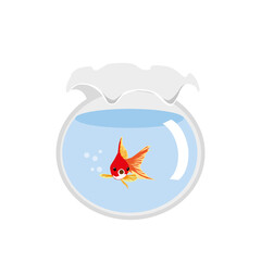 fish and aquarium, vector illustration
