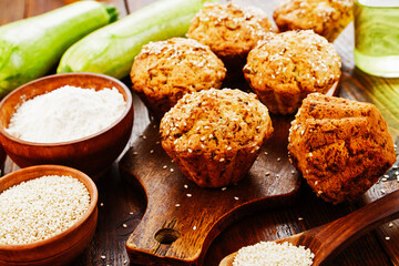 Muffins with zucchini