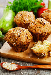 Muffins with zucchini