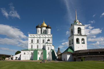 Ancient Kremlin in summer day, Pskov, Russia