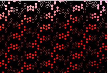 Fototapeta na wymiar Dark Red vector template with circles.