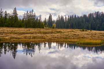 Mountain lake and reflection