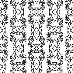 black and white seamless abstract pattern. template, cover, print.