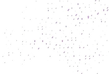 Light purple vector pattern with gender elements.