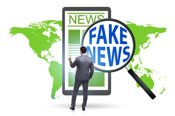 Fake news concept in information manipulation concept