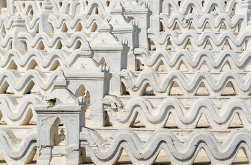Hsinbyume Pagoda, The White Temple in Mingun Mandalay, Burma Myanmar