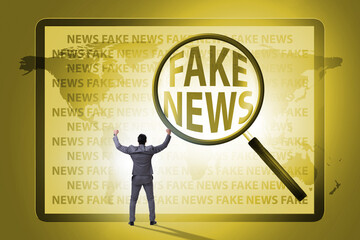 Fake news concept in information manipulation concept