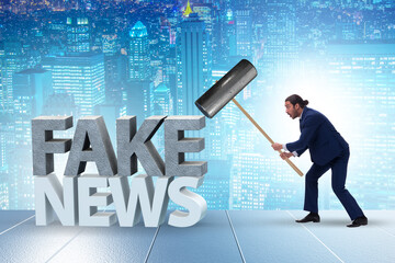 Fake news concept in information manipulation concept