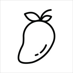 Mango icon vector on white background. color editable. eps 10