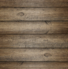 Fototapeta premium Old dark wooden background.The surface of brown wood texture