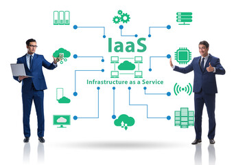 Businessman in infrastructure as a service concept