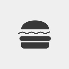 Burger icon isolated on background. Fast food symbol modern, simple, vector, icon for website design, mobile app, ui. Vector Illustration