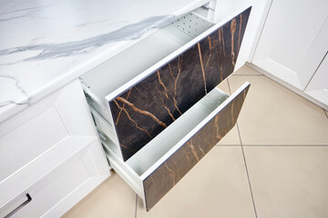 Two Kitchen Cabinet Door Drawers with Soft Quiet Closer Damper Buffers Cushion, solution to slow...