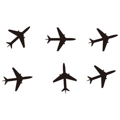 Plane set, vector icon illustration sign