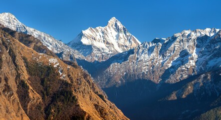 mount Nanda Devi in Indian Himalaya panorama
