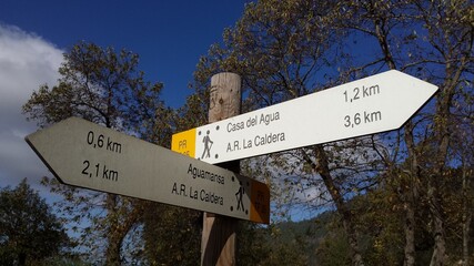 Wegweiser Casa del Agua, La Caldera, Teneriffa