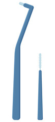 tools for cleaning teeth with braces system. Vector illustration