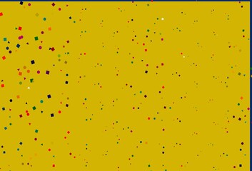 Light Multicolor, Rainbow vector texture in poly style with circles, cubes.