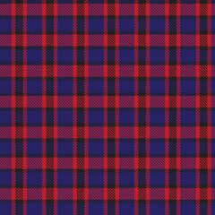 Red Navy Asymmetric Plaid textured Seamless Pattern