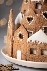 Village maison de pain d'épice de Noël