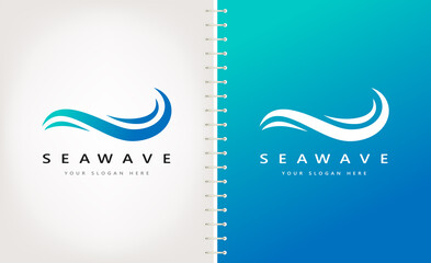 Wave logo vector. Water design.