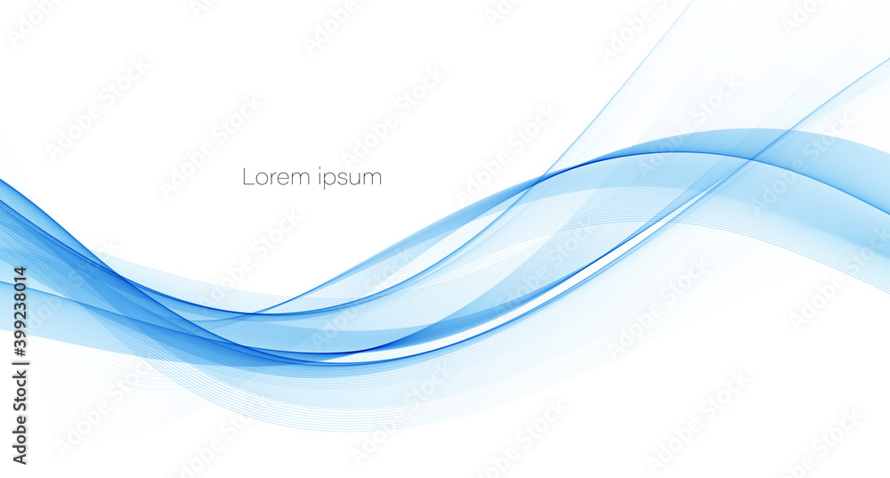 Aufkleber vector blue color abstract wave design element