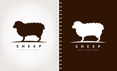 Sheep logo vector. Farm animal.
