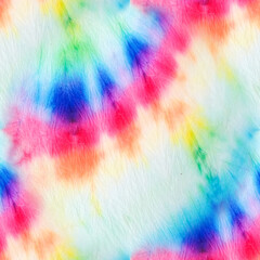 Colorful Dyed Art. Trendy Aquarelle Dirty Painting. Colorful Dyed Illustration. Bright Seamless Design. Tie and Dye. Organic Abstract Banner. Watercolor Texture. Beautiful Fashion Dirty Art.