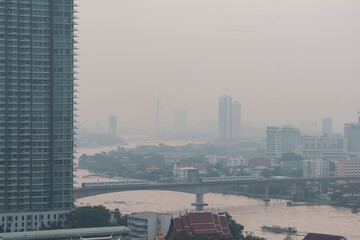 air pollution over Bangkok Thailand, PM2.5, December 2020
