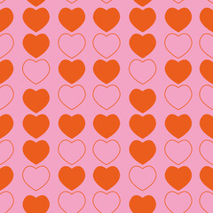 Vector seamless pattern with heart. Heart pattern. Saint Valentine's Day pattern. Vector illustration for wrapping paper, textile, decorations.