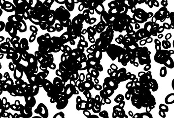 Black and white vector background with bubbles.
