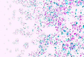 Light Purple, Pink vector abstract background with leaves.