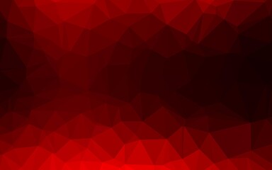 Dark Red vector shining triangular template.