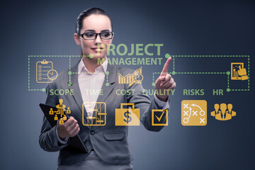 Concept of project management with business people