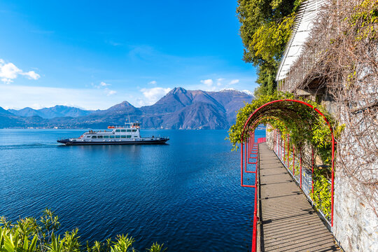 Varenna Town lakeside view in Italy