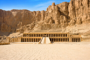 Ancient ruins of Queen Hatshepsut Temple, Luxor, Egypt.