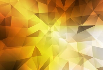 Light Orange vector low poly background.