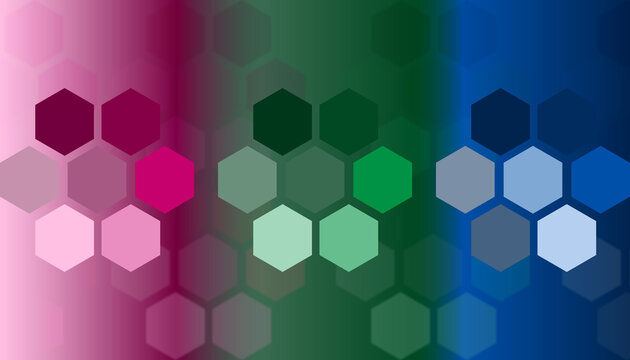 Fondo de hexagonos multicolor futurista