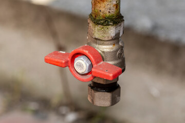 Pipes for cooling with taps.Chillers pipes.