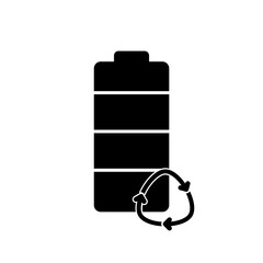 Recycle battery icon for web design isolated on white background