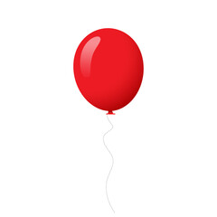 Balloon vector icon isolated on white background. Balloon icon in flat style. Useful for party poster, greeting and wedding card. Vector illustration of modern party balloon © Marinko